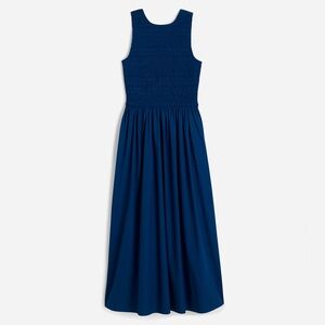 Melody scoopback smocked midi dress